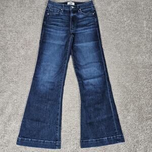 Paige Jeans Women's 25 Blue Leenah Petite Wide Leg Stretch Boho Minimalist
